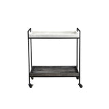 Featuring Cortana Bar Cart by Dovetail at Amethyst Home. Roll into cocktail hour with modern style and a beautiful mix of materials.
32"w x 16"d x 32"hMaterial : Iron Frame with Mango Wood and Marble TrayWeight : 58 lbs. Amethyst Home provides interior design, new home construction design consulting, vintage area rugs, and lighting in the Winter Garden metro area.