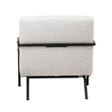 A captivating design masterpiece that combines impeccable craftsmanship and thoughtfully blended materials to elevate your living room arrangement. Our Eloise Occasional Chair is meticulously crafted in Indonesia by expert furniture makers. It features a sleek black metal frame embellished with intricate leather lace detailing on the armrest. Amethyst Home provides interior design, new home construction design consulting, vintage area rugs, and lighting in the Austin metro area.