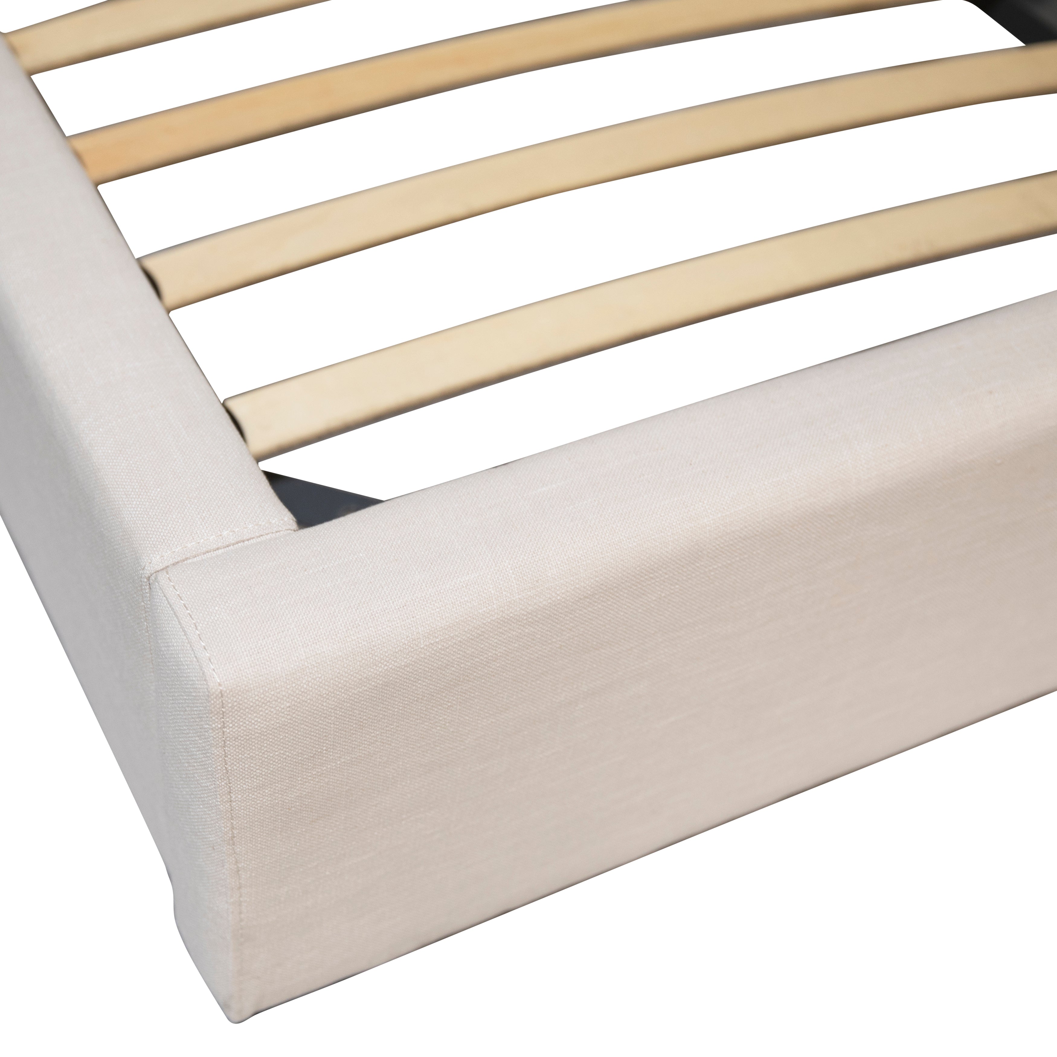 Featuring Fabio Bed by Dovetail at Amethyst Home. Create a soft, serene sanctuary with our irresistibly inviting upholstered bed. Featuring a low-profile frame, wrapped in an off-white linen-blend upholstery that offers nearly endless options for pairing with vibrant and neutral palettes.
67.5"w x 90"d x 49.5"hMaterial : Linen Blend Upholstery and Birch Wo. Amethyst Home provides interior design, new home construction design consulting, vintage area rugs, and lighting in the Washington metro area.