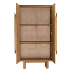 Beautify your living space with the Jada Natural Cabinet. Crafted from wood with a natural finish, this cabinet has ample storage that'll help you organize your space. Enjoy a clean, timeless look for years to come Amethyst Home provides interior design, new home construction design consulting, vintage area rugs, and lighting in the Washington metro area.