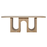 Featuring June Dining Table by Dovetail at Amethyst Home. This elegant dining table is perfect for hosting dinner parties or enjoying family meals. With its sturdy construction and sleek design, it will add a touch of sophistication to your dining room. The spacious surface allows for comfortable seating and easy clean-up. Upgrade your dining experience wi. Amethyst Home provides interior design, new home construction design consulting, vintage area rugs, and lighting in the Des Moines metro area.