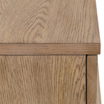 Featuring Margaux Sideboard by Dovetail at Amethyst Home. Introducing the Margaux Sideboard - the epitome of elegant storage. Its warm wooden curves add a touch of sophistication to any space, while the ample storage is perfect for keeping all your belongings organized. 
71"w x 17"d x 33"hMaterial : Rubber Wood and Oak Veneer. Amethyst Home provides interior design, new home construction design consulting, vintage area rugs, and lighting in the Houston metro area.