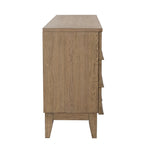 Featuring Margaux Sideboard by Dovetail at Amethyst Home. Introducing the Margaux Sideboard - the epitome of elegant storage. Its warm wooden curves add a touch of sophistication to any space, while the ample storage is perfect for keeping all your belongings organized. 
71"w x 17"d x 33"hMaterial : Rubber Wood and Oak Veneer. Amethyst Home provides interior design, new home construction design consulting, vintage area rugs, and lighting in the Scottsdale metro area.