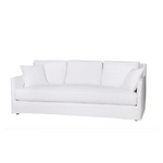 With three-over-three cushions, and thin arms the Elm 84" Sofa - Essentials has optimal seating space on a small scale frame. The clean-lined silhouette is perfect for adding a refined touch to any living ensemble. A perfect entertainment sofa for your living room or den.    This beloved family furniture designer brand is our go-to choice for families with young children and pets. The organic linen & cotton fabric collection is machine washable (not dryer friendly -- please air dry!