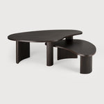 Featuring Mahogany Boomerang Coffee Table - Large by Ethnicraft at Amethyst Home. Playful, pebble shapes set on a beautiful, folded, base. The Boomerang coffee table is a fantastic and well-proportioned addition to any space. Configured with the two sizes together, or as a stand-alone, this design is sure to capture attention.
Dimensions: 30"d x 49.5"w x 16"h
. Amethyst Home provides interior design, new home construction design consulting, vintage area rugs, and lighting in the Austin metro area.