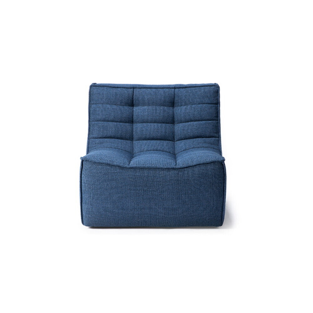 Featuring N701 Blue Modular Sofa Sectional by Ethnicraft at Amethyst Home. The N701 Blue Sofa is an inviting design that oozes comfort and relaxation. By combining the different pieces and sizes, you have unlimited possibilities when it comes to creating your own unique setting. Designed by Jacques Deneef, it’s available in multiple colors and materials.Size for the 1 seater sofa (WxDxH):. Amethyst Home provides interior design services, furniture, rugs, and lighting in the Kansas City metro area.