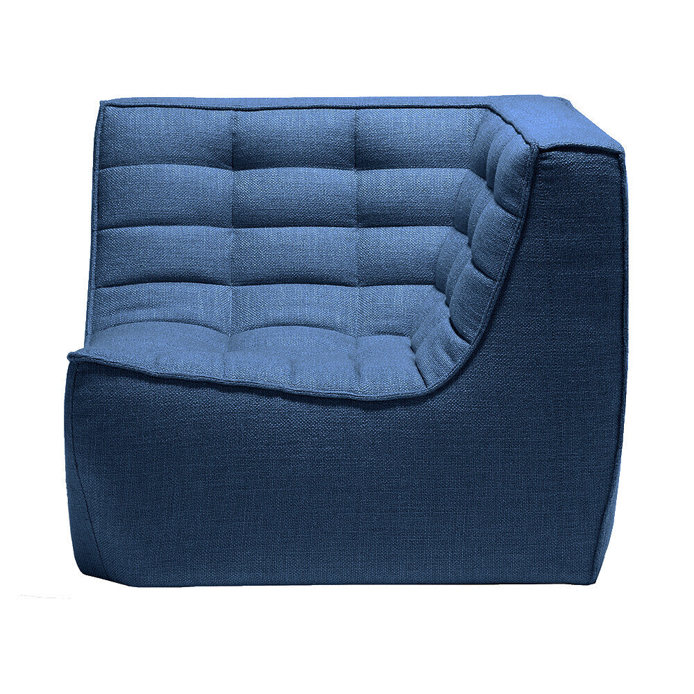 Featuring N701 Blue Modular Sofa Sectional by Ethnicraft at Amethyst Home. The N701 Blue Sofa is an inviting design that oozes comfort and relaxation. By combining the different pieces and sizes, you have unlimited possibilities when it comes to creating your own unique setting. Designed by Jacques Deneef, it’s available in multiple colors and materials.Size for the 1 seater sofa (WxDxH): 31.5". Amethyst Home provides interior design services, furniture, rugs, and lighting in the Miami metro area.