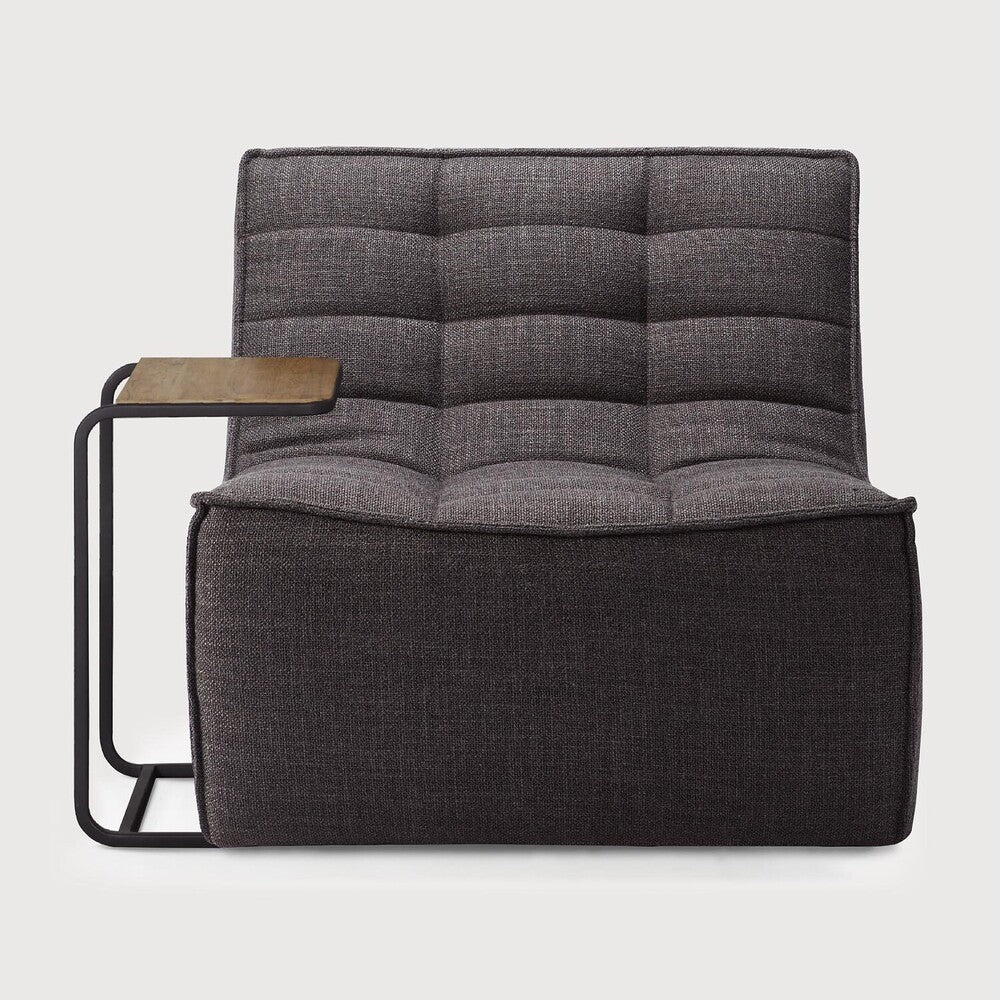 Featuring N701 Dark Grey Modular Sofa Sectional by Ethnicraft at Amethyst Home. The N701 Dark Grey Sofa is an inviting design that oozes comfort and relaxation. By combining the different pieces and sizes, you have unlimited possibilities when it comes to creating your own unique setting. Designed by Jacques Deneef, it’s available in multiple colors and materials.Size for the 1 seater sofa . Amethyst Home provides interior design services, furniture, rugs, and lighting in the Charlotte metro area.