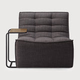 Featuring N701 Dark Grey Modular Sofa Sectional by Ethnicraft at Amethyst Home. The N701 Dark Grey Sofa is an inviting design that oozes comfort and relaxation. By combining the different pieces and sizes, you have unlimited possibilities when it comes to creating your own unique setting. Designed by Jacques Deneef, it’s available in multiple colors and materials.Size for the 1 seater sofa . Amethyst Home provides interior design services, furniture, rugs, and lighting in the Charlotte metro area.