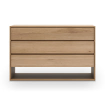 Featuring Nordic Dresser by Ethnicraft at Amethyst Home. Our Nordic Dresser combines refined design with the purity of solid wood. The bevelled edges gives this solid oak furniture an extra edge, we would say. This chest of drawers is made from solid oak and features three drawers.
Size: 51.5'" x 22.5'" x 33"
Material: Oak
Weight: 190 lbs. Amethyst Home provides interior design services, furniture, rugs, and lighting in the Omaha metro area.