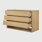 Featuring Nordic Dresser Oak by Ethnicraft at Amethyst Home. Our Nordic collection combines refined design with the purity of solid wood. The bevelled edges gives this solid oak furniture an extra edge, we would say. This chest of drawers is made from solid oak and features three drawers.
Dimentions: 22.5"d x 51.5"w x 33"h
Anti-tipping mechanism : YesFinish : . Amethyst Home provides interior design, new home construction design consulting, vintage area rugs, and lighting in the Austin metro area.