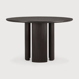 Featuring Roller Max Dining Table Round by Ethnicraft at Amethyst Home. The Roller Max collection is remarkable in its design, distinguished with its stacked wood-stick effect. The dining table perfectly melds form with function. Featuring the option of reversable legs that can change the aesthetic to reflect personal style.
Dimensions: 59.5"d x 59.5"w x 30. Amethyst Home provides interior design, new home construction design consulting, vintage area rugs, and lighting in the Charlotte metro area.