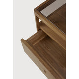 With its one drawer, open space and slightly tapered legs, the Spindle bedside table is the perfect no-nonsense companion for the striking Spindle bed. Reclaimed teak offers a truly unique finish for each and every item — the origin of each hand-finished piece of furniture carries its own story in its material. Amethyst Home provides interior design, new home construction design consulting, vintage area rugs, and lighting in the Winter Garden metro area.