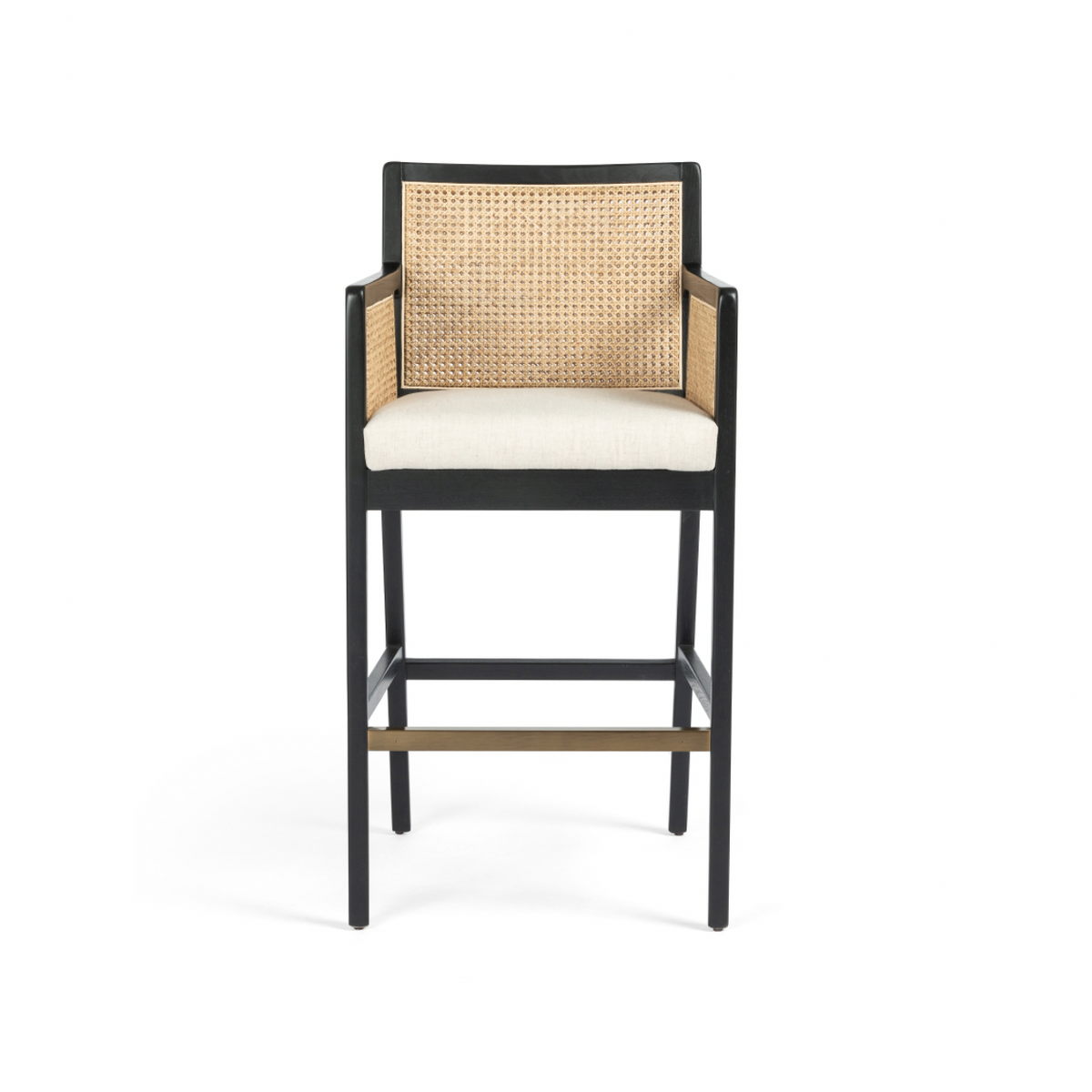 Tabouret de bar en ébène brossé Antonia Cane