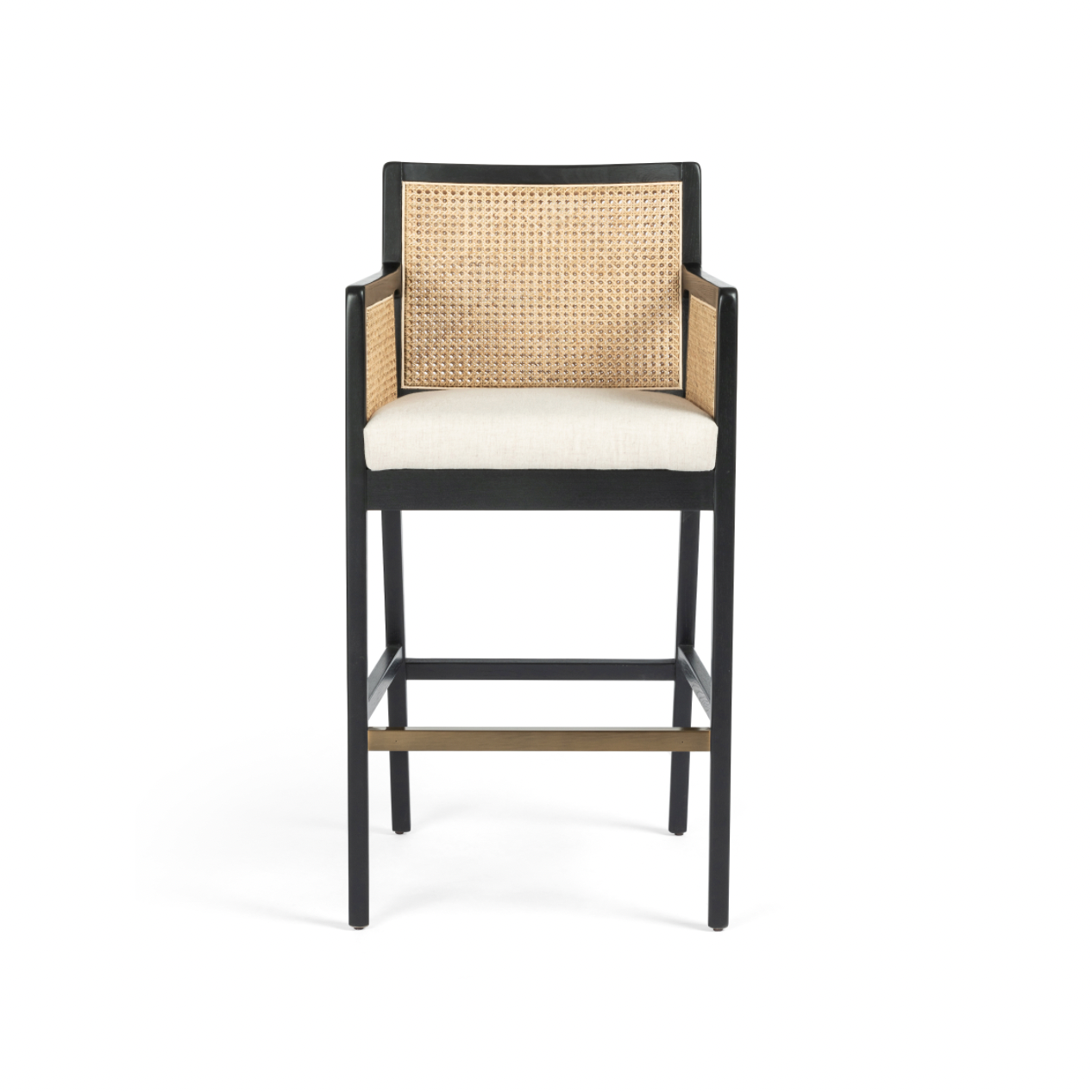 We love the retro look the cane brings to this Antonia Ebony Cane Bar + Counter Stool. A stunning piece to complete a retro aesthetic in any kitchen or bar area. 