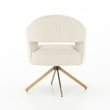 Featuring Adara Knoll Natural Desk Chair by Four Hands at Amethyst Home. We love the textured look of this Adara Knoll Natural Desk Chair. The high back make this both a comfortable and supportive chair for your office or other area. 
Overall Dimensions: 27.50"W x 28"L x 34"HColors: Polished Brass, Knoll NaturalMaterials: Stainless Steel, 95% Pl, 5% PcFabr.  Amethyst Home provides interior design, new home construction design consulting, vintage area rugs, and lighting in the Park City metro area.