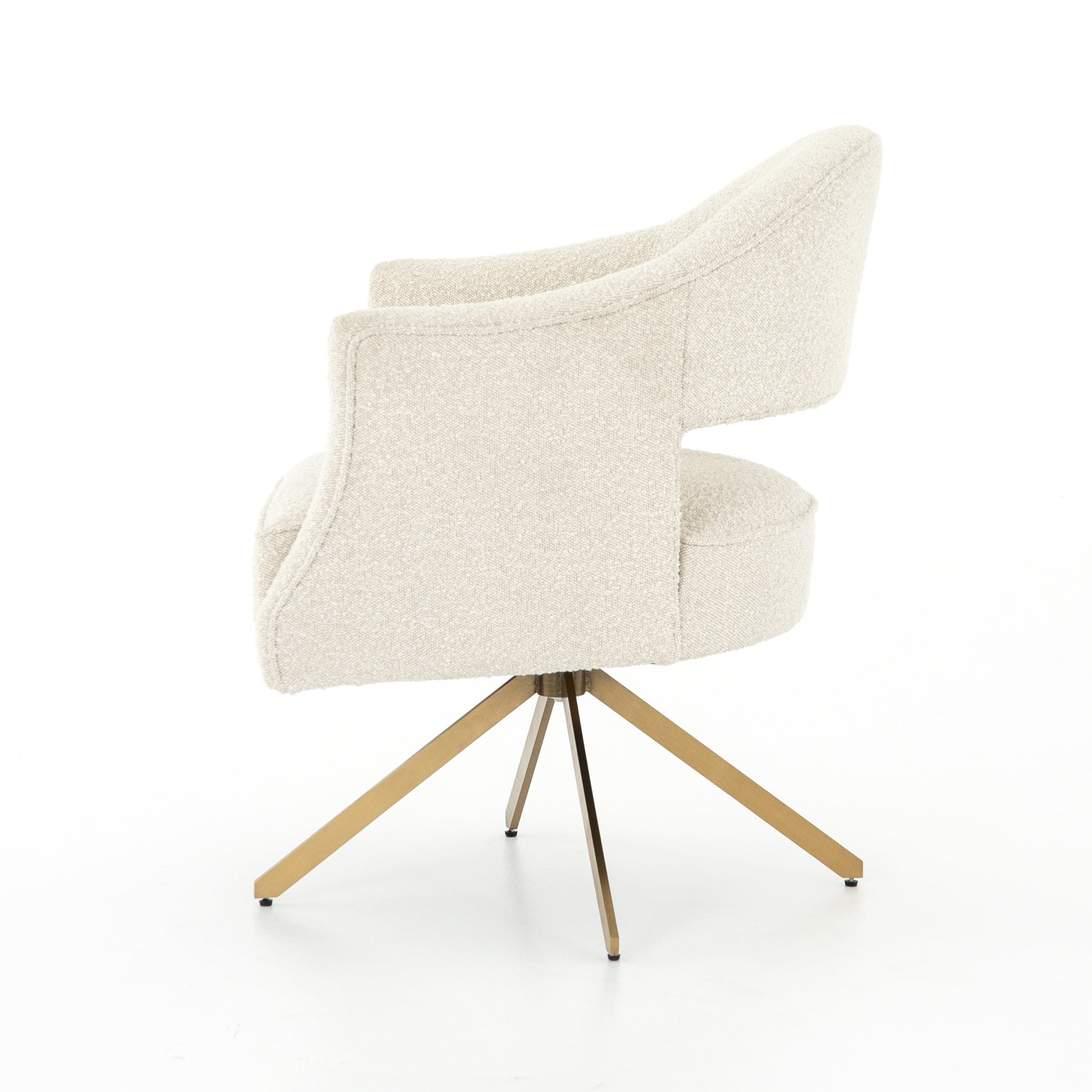 We love the textured look of this Adara Knoll Natural Desk Chair. The high back make this both a comfortable and supportive chair for your office or other area.   Overall Dimensions: 27.50"w x 28.00"d x 34.00"h Seat Depth: 21" Seat Height: 20" Arm Height from Floor: 28" Arm Height from Seat: 8"
