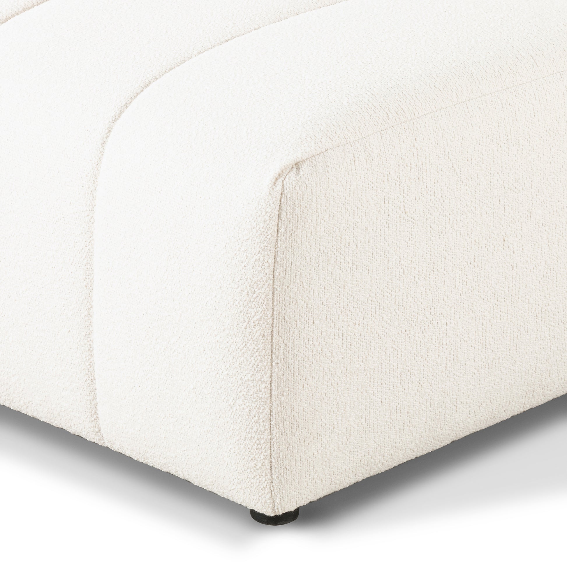 The sensible sectional meets modern Italian styling. Wide vertical channeling offers a luxurious take on modular seating. Bright Fayette Cloud covering awes in any space. Amethyst Home provides interior design, new home construction design consulting, vintage area rugs, and lighting in the Nashville metro area.