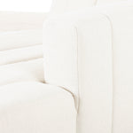 Featuring Langham Fayette Cloud Right Chaise by Four Hands at Amethyst Home. The sensible sectional meets modern Italian styling. Wide vertical channeling offers a luxurious take on modular seating. Bright Fayette Cloud covering awes in any space. Right arm facing piece to sectional. Performance fabrics are specially created to withstand spills, stains, high t. Amethyst Home provides interior design, new home construction design consulting, vintage area rugs, and lighting in the Dallas metro area.