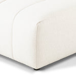 Featuring Langham Fayette Cloud Right Chaise by Four Hands at Amethyst Home. The sensible sectional meets modern Italian styling. Wide vertical channeling offers a luxurious take on modular seating. Bright Fayette Cloud covering awes in any space. Right arm facing piece to sectional. Performance fabrics are specially created to withstand spills, stains, h. Amethyst Home provides interior design, new home construction design consulting, vintage area rugs, and lighting in the Los Angeles metro area.