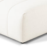 Featuring Langham Fayette Cloud Right Chaise by Four Hands at Amethyst Home. The sensible sectional meets modern Italian styling. Wide vertical channeling offers a luxurious take on modular seating. Bright Fayette Cloud covering awes in any space. Right arm facing piece to sectional. Performance fabrics are specially created to withstand spills, stains, h. Amethyst Home provides interior design, new home construction design consulting, vintage area rugs, and lighting in the Los Angeles metro area.