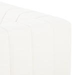 Featuring Langham Fayette Cloud Right Chaise by Four Hands at Amethyst Home. The sensible sectional meets modern Italian styling. Wide vertical channeling offers a luxurious take on modular seating. Bright Fayette Cloud covering awes in any space. Right arm facing piece to sectional. Performance fabrics are specially created to withstand spills, stains, high. Amethyst Home provides interior design, new home construction design consulting, vintage area rugs, and lighting in the Monterey metro area.