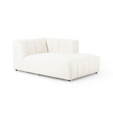 Featuring Langham Fayette Cloud Right Chaise by Four Hands at Amethyst Home. The sensible sectional meets modern Italian styling. Wide vertical channeling offers a luxurious take on modular seating. Bright Fayette Cloud covering awes in any space. Right arm facing piece to sectional. Performance fabrics are specially created to withstand spills, stains, high . Amethyst Home provides interior design, new home construction design consulting, vintage area rugs, and lighting in the Seattle metro area.