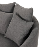 Featuring Chloe Fallon Charcoal Media Lounger by Four Hands at Amethyst Home. Roomy style. Charcoal upholstery covers a dramatic U shape for a spacious, sink-in sit. Throw pillows present an added touch of comfort to this sensibly styled media lounger, perfect for movie nights.
Overall Dimensions: 62"W x 66"L x 40.50"HColors: Fallon CharcoalMaterials: 68% . Amethyst Home provides interior design, new home construction design consulting, vintage area rugs, and lighting in the Washington metro area.