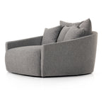 Featuring Chloe Fallon Charcoal Media Lounger by Four Hands at Amethyst Home. Roomy style. Charcoal upholstery covers a dramatic U shape for a spacious, sink-in sit. Throw pillows present an added touch of comfort to this sensibly styled media lounger, perfect for movie nights.
Overall Dimensions: 62"W x 66"L x 40.50"HColors: Fallon CharcoalMaterials: 6. Amethyst Home provides interior design, new home construction design consulting, vintage area rugs, and lighting in the Winter Garden metro area.