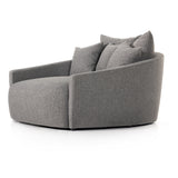 Featuring Chloe Fallon Charcoal Media Lounger by Four Hands at Amethyst Home. Roomy style. Charcoal upholstery covers a dramatic U shape for a spacious, sink-in sit. Throw pillows present an added touch of comfort to this sensibly styled media lounger, perfect for movie nights.
Overall Dimensions: 62"W x 66"L x 40.50"HColors: Fallon CharcoalMaterials: 6. Amethyst Home provides interior design, new home construction design consulting, vintage area rugs, and lighting in the Winter Garden metro area.