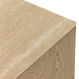 Featuring Lennon Travertine Nightstand by Four Hands at Amethyst Home. Warm travertine is the highlight of this modern nightstand.  The Lennon nightstand is wonderful as it has a smaller footprint yet great storage.
Overall Dimensions: 22"W x 25"L x 22.75"HColors: Yucca Oak, TravertineMaterials: Oak Veneer, Solid TravertineWeight: 88.18 lb. Amethyst Home provides interior design, new home construction design consulting, vintage area rugs, and lighting in the Alpharetta metro area.
