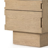 Featuring Lennon Travertine Nightstand by Four Hands at Amethyst Home. Warm travertine is the highlight of this modern nightstand.  The Lennon nightstand is wonderful as it has a smaller footprint yet great storage.
Overall Dimensions: 22"W x 25"L x 22.75"HColors: Yucca Oak, TravertineMaterials: Oak Veneer, Solid TravertineWeight: 88.18 lb. Amethyst Home provides interior design, new home construction design consulting, vintage area rugs, and lighting in the Austin metro area.