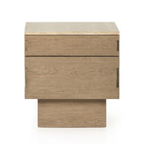 Featuring Lennon Travertine Nightstand by Four Hands at Amethyst Home. Warm travertine is the highlight of this modern nightstand.  The Lennon nightstand is wonderful as it has a smaller footprint yet great storage.
Overall Dimensions: 22"W x 25"L x 22.75"HColors: Yucca Oak, TravertineMaterials: Oak Veneer, Solid TravertineWeight: 88.18 lb. Amethyst Home provides interior design, new home construction design consulting, vintage area rugs, and lighting in the Seattle metro area.