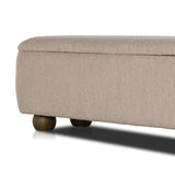 Featuring Ramsey Knoll Sand Trunk by Four Hands at Amethyst Home. Off-white performance boucle brings a textural look to the bedroom and beyond. Lift with ease to store extra blankets, seasonal décor, clothing, and more. Performance fabrics are specially created to withstand spills, stains, high traffic and wear, ensuring long-term comfort and unmatched dur. Amethyst Home provides interior design, new home construction design consulting, vintage area rugs, and lighting in the Calabasas metro area.