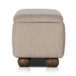 Featuring Ramsey Knoll Sand Trunk by Four Hands at Amethyst Home. Off-white performance boucle brings a textural look to the bedroom and beyond. Lift with ease to store extra blankets, seasonal décor, clothing, and more. Performance fabrics are specially created to withstand spills, stains, high traffic and wear, ensuring long-term comfort and unmatched d. Amethyst Home provides interior design, new home construction design consulting, vintage area rugs, and lighting in the Los Angeles metro area.