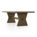 Featuring Tia Drifted Oak Dining Table by Four Hands at Amethyst Home. Inspired by European antiques, grand scaling and bowtie-shaped legs serve plenty of presence. A single stretcher adds a traditional feel to this refreshed altar table. Seats 10 comfortably.
Overall Dimensions: 108"W x 42"L x 30"HColors: Drifted OakMaterials: Solid OakClearance from Floor:. Amethyst Home provides interior design, new home construction design consulting, vintage area rugs, and lighting in the Portland metro area.