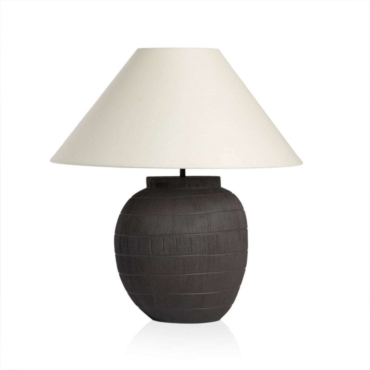 Lampe de table en lin ivoire Muji | prêt pour l'expédition!