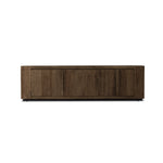 Featuring Abaso Ebony Rustic Wormwood Oak Media Console by Four Hands at Amethyst Home. Made from thick-cut oak veneer with a faux rustic finish made to emulate wormwood, this spacious media console features chunky squared legs and dovetail joinery detailing.Overall Dimensions: 94.50"W x 19.75"L x 27"HColors: Black Mdf, Ebony Rustic Wormwood Oak, Black Plyw. Amethyst Home provides interior design, new home construction design consulting, vintage area rugs, and lighting in the San Diego metro area.