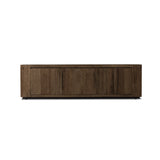 Featuring Abaso Ebony Rustic Wormwood Oak Media Console by Four Hands at Amethyst Home. Made from thick-cut oak veneer with a faux rustic finish made to emulate wormwood, this spacious media console features chunky squared legs and dovetail joinery detailing.Overall Dimensions: 94.50"W x 19.75"L x 27"HColors: Black Mdf, Ebony Rustic Wormwood Oak, Black Plyw. Amethyst Home provides interior design, new home construction design consulting, vintage area rugs, and lighting in the San Diego metro area.