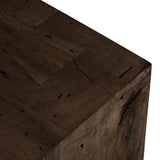 Featuring Abaso Ebony Rustic Wormwood Oak Media Console by Four Hands at Amethyst Home. Made from thick-cut oak veneer with a faux rustic finish made to emulate wormwood, this spacious media console features chunky squared legs and dovetail joinery detailing.Overall Dimensions: 94.50"W x 19.75"L x 27"HColors: Black Mdf, Ebony Rustic Wormwood Oak, Black PlywoodM. Amethyst Home provides interior design, new home construction design consulting, vintage area rugs, and lighting in the Tampa metro area.