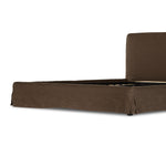 Featuring Aidan Brussels Coffee Slipcover Bed by Four Hands at Amethyst Home. Dreamy European style slipcovered bed in a thick Belgian linen.  Low profile and timeless appeal.
Durable and soft to the touch, Libeco-sourced linens and linen blends are artisan-made without toxic chemicals. Slipcovered styles are fully removable and machine-washable for easy care.
King: Overall Dim. Amethyst Home provides interior design, new construction, custom furniture and area rugs in the Winter Garden metro area