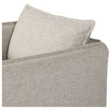 Featuring Andre Alessi Slate Outdoor Swivel Chair by Four Hands at Amethyst Home. An outdoor interpretation of an indoor silhouette. This 360-degree outdoor swivel chair offers a clean, contemporary feel with relaxed casual comfort. The seat and loose back cushions feature removable, washable slipcovers with a simple flange detail. Sustainably made with zero w. Amethyst Home provides interior design, new home construction design consulting, vintage area rugs, and lighting in the Boston metro area.