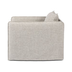 Featuring Andre Alessi Slate Outdoor Swivel Chair by Four Hands at Amethyst Home. An outdoor interpretation of an indoor silhouette. This 360-degree outdoor swivel chair offers a clean, contemporary feel with relaxed casual comfort. The seat and loose back cushions feature removable, washable slipcovers with a simple flange detail. Sustainably made with zero . Amethyst Home provides interior design, new home construction design consulting, vintage area rugs, and lighting in the Houston metro area.