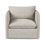 Featuring Andre Alessi Slate Outdoor Swivel Chair by Four Hands at Amethyst Home. An outdoor interpretation of an indoor silhouette. This 360-degree outdoor swivel chair offers a clean, contemporary feel with relaxed casual comfort. The seat and loose back cushions feature removable, washable slipcovers with a simple flange detail. Sustainably made with. Amethyst Home provides interior design, new home construction design consulting, vintage area rugs, and lighting in the Newport Beach metro area.