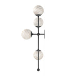 Featuring Armstrong Black Gunmetal Marbled Matte Glass 4 L Sconce by Four Hands at Amethyst Home. Marbled glass spheres seem to extend and reach across smooth brass rods. Each globe is individually blown, shaped and sculpted by hand through a one-hour process. The finish on the brass frame is achieved through a specialized process that turns the brass into. Amethyst Home provides interior design, new home construction design consulting, vintage area rugs, and lighting in the Washington metro area.