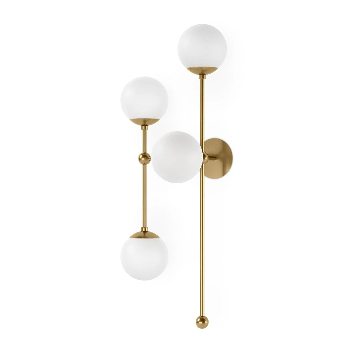 Armstrong Burnished Brass Opal Matte Glass 4 L Sconce | ready to ship!