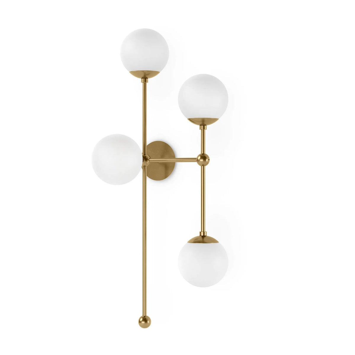 Armstrong Burnished Brass Opal Matte Glass 4 R Sconce | ready to ship!