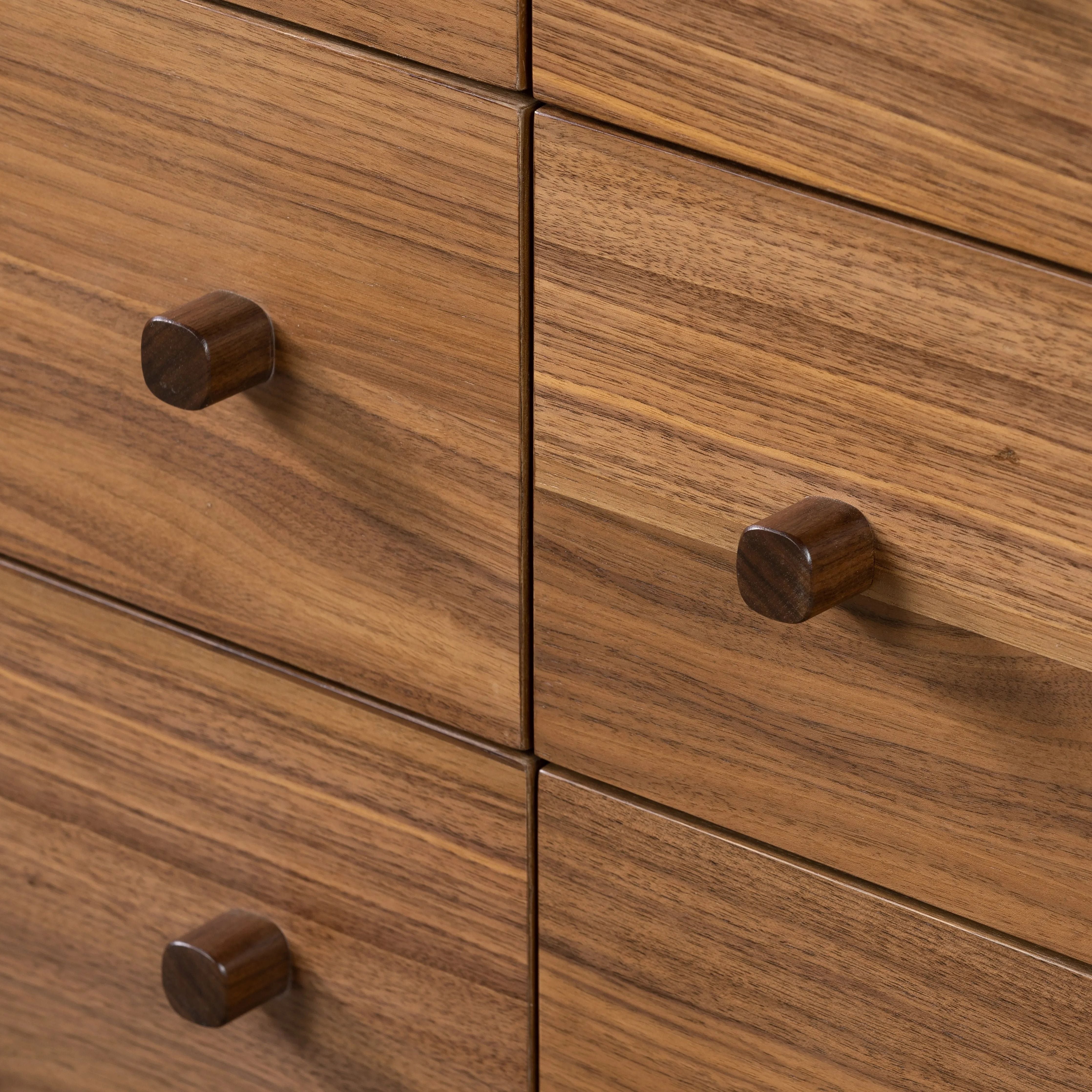 Featuring Arturo Natural Walnut 6 Drawer Dresser by Four Hands at Amethyst Home. Inspired by campaign-style furniture of the 1800s â€” packable pieces first designed for traveling military use â€” a simply shaped dresser of natural walnut features a subtly inset top and rounded legs, finished with wooden hardware.
Collection: WallisColors: Natural Walnut ,N. Amethyst Home provides interior design, new home construction design consulting, vintage area rugs, and lighting in the Charlotte metro area.