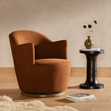 Featuring Aurora Patton Burnish Swivel Chair by Four Hands at Amethyst Home. Intriguing while inviting. Drum-style seating is upholstered in a soothing and warm rust umber hue. A swivel base of natural parawood places a fresh spin on a feminine form.Overall Dimensions: 26"W x 31.50"L x 31"H
Collection: WestgateColors: Distressed Natural ,Patton BurnishMaterials: Solid Parawood ,1. Amethyst Home provides interior design, new construction, custom furniture, and area rugs in the Calabasas metro area.