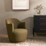 Featuring Aurora Swivel Chair by Four Hands at Amethyst Home. Petite & designed for comfort -- a chic swivel for a living room or tucked in a corner.
Overall Dimensions: 26"W x 32"L x 31"HColors: Distressed Natural , Fiqa Boucle OliveMaterials: Solid Parawood , 100% PolyesterWeight: 48.5Volume: 18.5Seat Depth: 22"Seat Height: 17.50"Arm Height from Floor: 26"Arm Height from Seat: . Amethyst Home provides interior design, new construction, custom furniture and area rugs in the Kansas City metro area